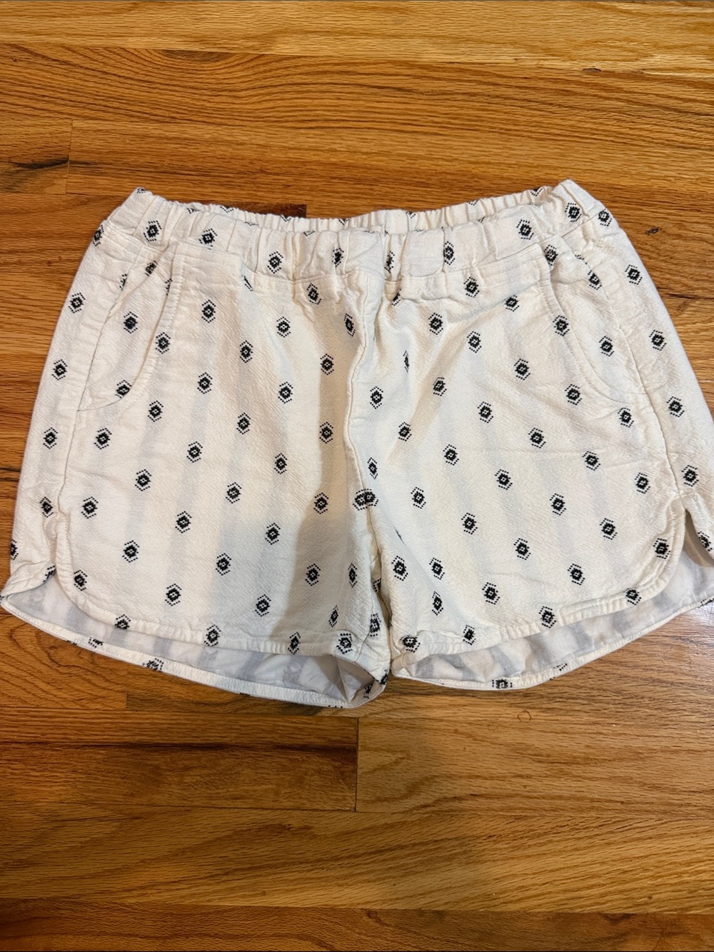 Madewell White Printed Elastic-Waist Athletic Shorts